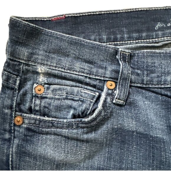 7 For All Mankind Roxanne Women's Jeans Size 25 medium wash 33 inseam - Picture 4 of 12